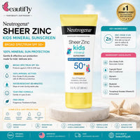 Neutrogena Sheer Zinc Kids Mineral Sunscreen SPF 50+ 88ml