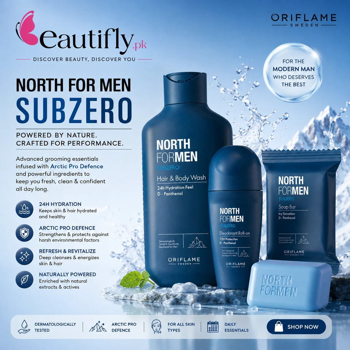 Oriflame North For Men SubZero Complete Grooming Bundle
