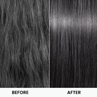 Before and after comparison of hair texture with 'Before' on the left and 'After' on the right.