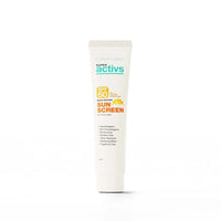 Super Actives sunscreen tube on a white background